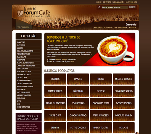 Tienda online para Fòrum del Cafè